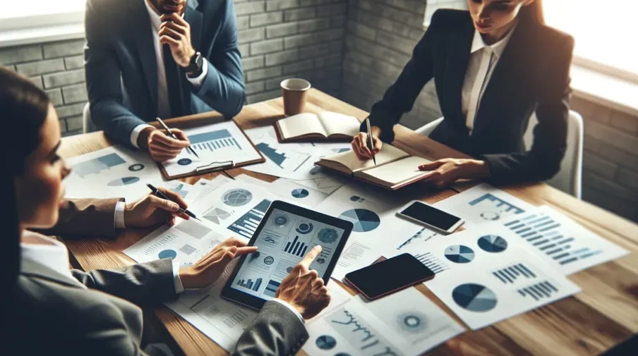 Professional financial advisor meeting with client